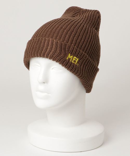 MEI(メイ)の「【MEI】ワンポイントロゴ アクリルニットキャップ(ニットキャップ/ビーニー・メンズ・チャコール/ブラウン/グレー/オリーブドラブ/ブラック/ベージュ・FREE)」の5枚目の写真