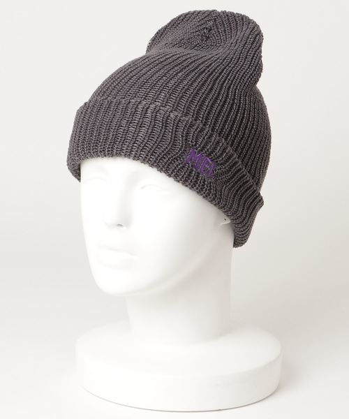 MEI(メイ)の「【MEI】ワンポイントロゴ アクリルニットキャップ(ニットキャップ/ビーニー・メンズ・チャコール/ブラウン/グレー/オリーブドラブ/ブラック/ベージュ・FREE)」の4枚目の写真