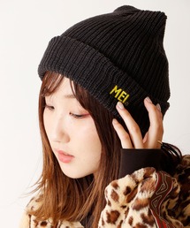 【MEI】ワンポイントロゴ アクリルニットキャップ
