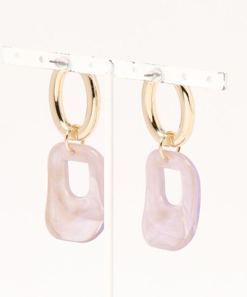 MIIA（ミーア）の「カラーピアス（ピアス（両耳用）・レディース・パープル/ピンク/グリーン・FREE）」の4枚目の写真