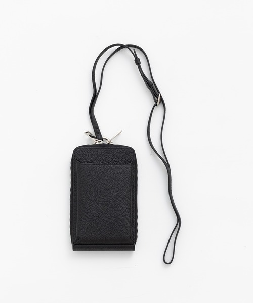 ZAKKA-BOX(ザッカボックス)の「リアルレザースマホウォレットポシェット(ショルダーバッグ・レディース・グレー系その他/キャメル/ライトグレー/ブラック/シルバー・FREE)」の2枚目の写真