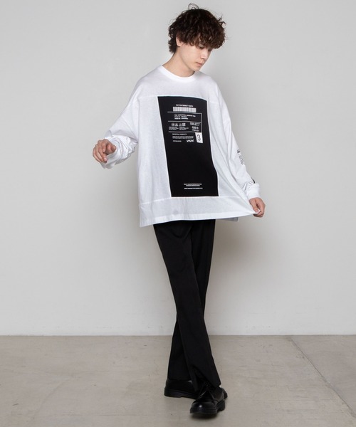 WEGO（ウィゴー）の「WEGO/ボックスブロックビッグシルエットロンT（Tシャツ/カットソー・メンズ・パープル/ホワイト・MEDIUM/LARGE）」の17枚目の写真