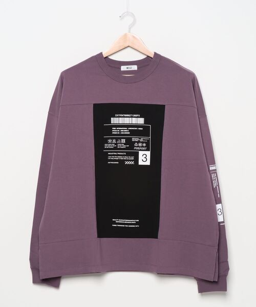 WEGO（ウィゴー）の「WEGO/ボックスブロックビッグシルエットロンT（Tシャツ/カットソー・メンズ・パープル/ホワイト・MEDIUM/LARGE）」の16枚目の写真