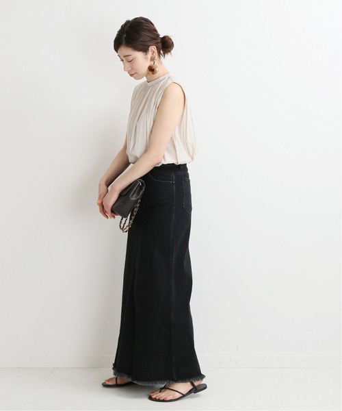 VERMEIL par iena 黒デニムロングスカート VERMEIL par iena ブラックデニムロングスカート - メルカリ