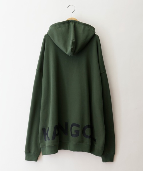 KANGOL（カンゴール）の「KANGOL カンゴール  別注 バックプリント スーパービッグシルエットプルオーバーパーカー（パーカー・メンズ・ダークグリーン/ホワイト/ブラック/ワイン/サンドベージュ/ベージュ・FREE）」の5枚目の写真