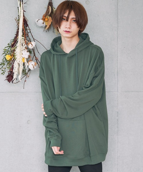 KANGOL（カンゴール）の「KANGOL カンゴール  別注 バックプリント スーパービッグシルエットプルオーバーパーカー（パーカー・メンズ・ダークグリーン/ホワイト/ブラック/ワイン/サンドベージュ/ベージュ・FREE）」の18枚目の写真