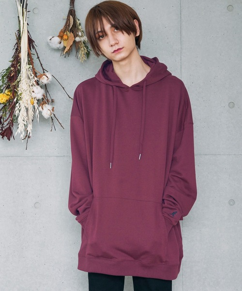 KANGOL（カンゴール）の「KANGOL カンゴール  別注 バックプリント スーパービッグシルエットプルオーバーパーカー（パーカー・メンズ・ダークグリーン/ホワイト/ブラック/ワイン/サンドベージュ/ベージュ・FREE）」の20枚目の写真