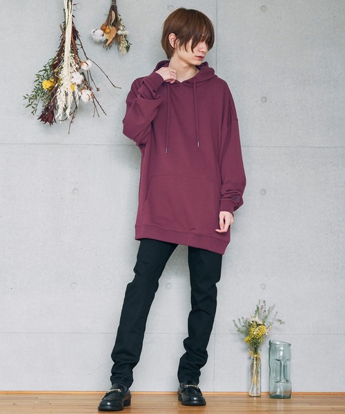 KANGOL（カンゴール）の「KANGOL カンゴール  別注 バックプリント スーパービッグシルエットプルオーバーパーカー（パーカー・メンズ・ダークグリーン/ホワイト/ブラック/ワイン/サンドベージュ/ベージュ・FREE）」の21枚目の写真