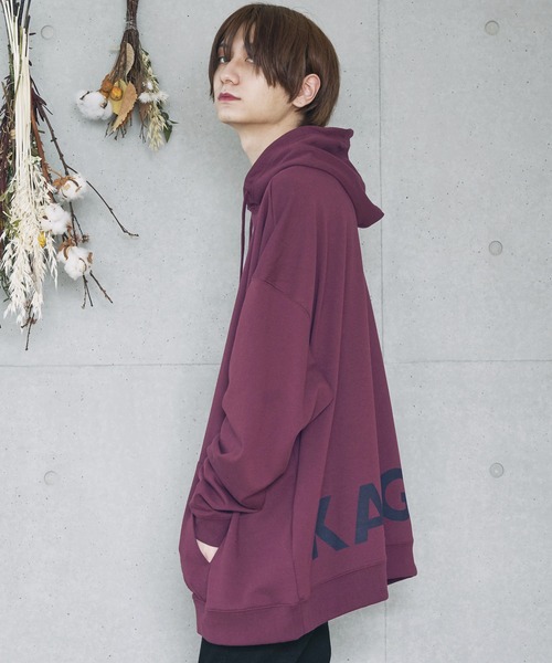 KANGOL（カンゴール）の「KANGOL カンゴール  別注 バックプリント スーパービッグシルエットプルオーバーパーカー（パーカー・メンズ・ダークグリーン/ホワイト/ブラック/ワイン/サンドベージュ/ベージュ・FREE）」の22枚目の写真