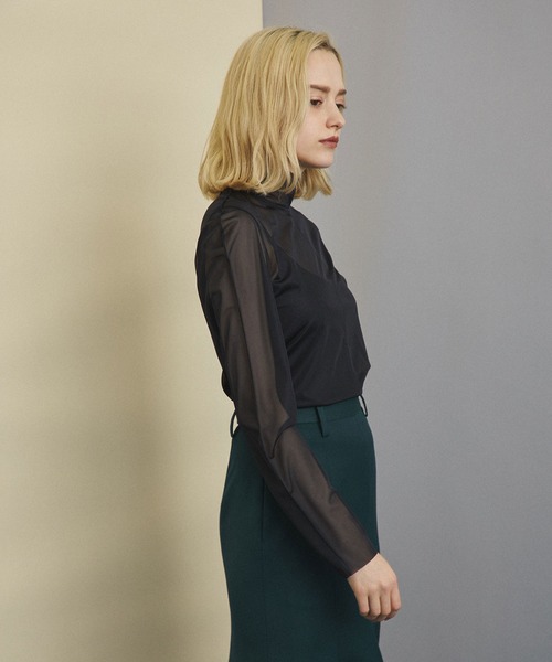 UNITED TOKYO(ユナイテッドトウキョウ)の「シアーレイヤーカットソー(Tシャツ/カットソー・レディース・ブラック/ブラウン/グリーン・0)」の6枚目の写真