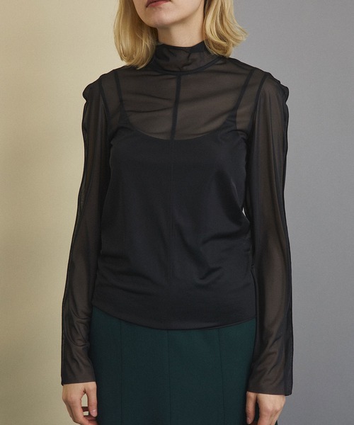 UNITED TOKYO(ユナイテッドトウキョウ)の「シアーレイヤーカットソー(Tシャツ/カットソー・レディース・ブラック/ブラウン/グリーン・0)」の7枚目の写真