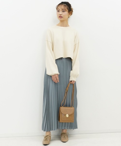 archives(アルシーヴ)の「短丈ニットプルオーバー(ニット/セーター・レディース・モカ/アイボリー/チャコールグレー/ピンクベージュ/ブルー・MEDIUM)」の22枚目の写真