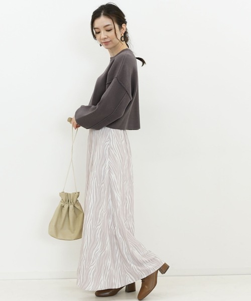 archives(アルシーヴ)の「短丈ニットプルオーバー(ニット/セーター・レディース・モカ/アイボリー/チャコールグレー/ピンクベージュ/ブルー・MEDIUM)」の17枚目の写真