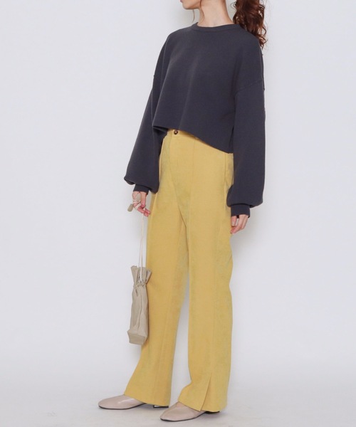 archives(アルシーヴ)の「短丈ニットプルオーバー(ニット/セーター・レディース・モカ/アイボリー/チャコールグレー/ピンクベージュ/ブルー・MEDIUM)」の9枚目の写真