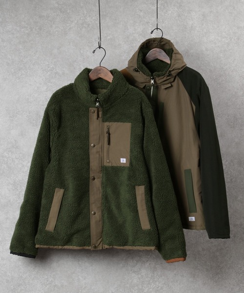 gym master（ジムマスター）の「【gym master/ジムマスター】リバーシブル ボアジャケット/マウンテンジャケット（マウンテンパーカー・メンズ・キナリ/ブラック/その他1/キャメル・M/XL/S/L）」の4枚目の写真