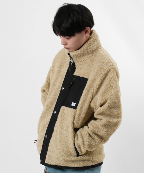 gym master（ジムマスター）の「【gym master/ジムマスター】リバーシブル ボアジャケット/マウンテンジャケット（マウンテンパーカー・メンズ・キナリ/ブラック/その他1/キャメル・M/XL/S/L）」の6枚目の写真