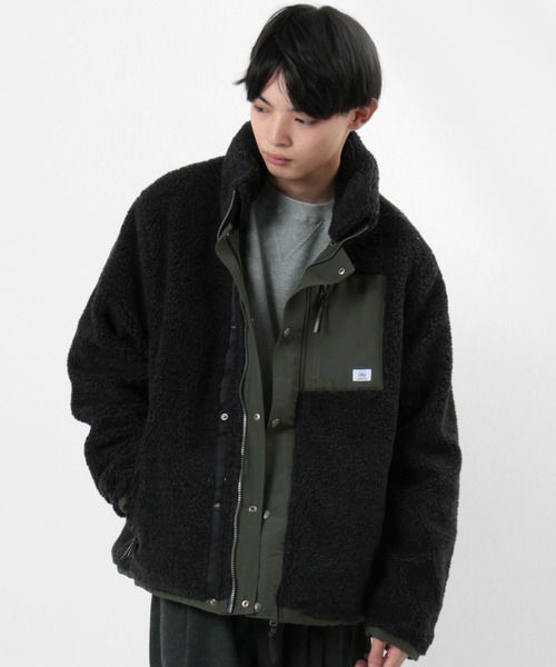 gym master（ジムマスター）の「【gym master/ジムマスター】リバーシブル ボアジャケット/マウンテンジャケット（マウンテンパーカー・メンズ・キナリ/ブラック/その他1/キャメル・M/XL/S/L）」の9枚目の写真