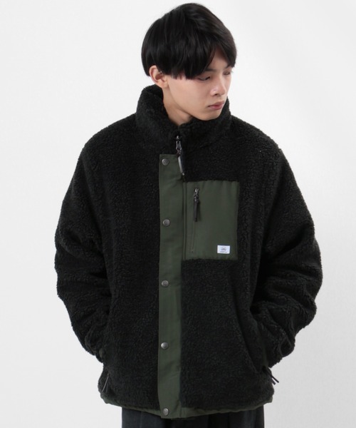 gym master（ジムマスター）の「【gym master/ジムマスター】リバーシブル ボアジャケット/マウンテンジャケット（マウンテンパーカー・メンズ・キナリ/ブラック/その他1/キャメル・M/XL/S/L）」の10枚目の写真