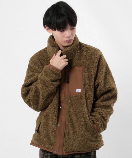 gym master（ジムマスター）の「【gym master/ジムマスター】リバーシブル ボアジャケット/マウンテンジャケット（マウンテンパーカー・メンズ・キナリ/ブラック/その他1/キャメル・M/XL/S/L）」の13枚目の写真