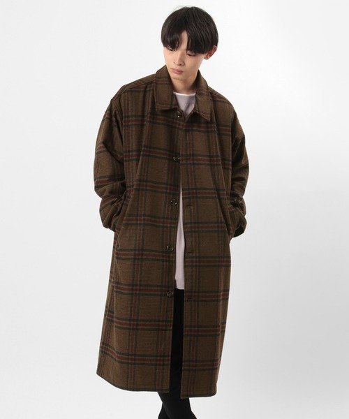 make a ray!(メイク ア レイ!)の「オーバーサイズ ダブルブレスト チェスターコート/ ステンカラーコート/バルカラーコート(チェスターコート・メンズ・チャコールグレー/ブラウン/グレー/ベージュ・L/M)」の13枚目の写真