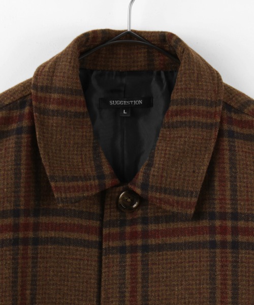 make a ray!(メイク ア レイ!)の「オーバーサイズ ダブルブレスト チェスターコート/ ステンカラーコート/バルカラーコート(チェスターコート・メンズ・チャコールグレー/ブラウン/グレー/ベージュ・L/M)」の19枚目の写真