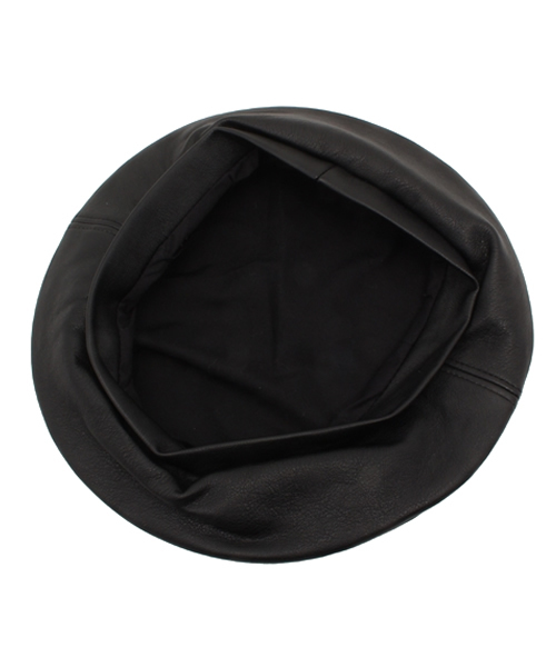 WEGO（ウィゴー）の「WEGO/フェイクレザーベレー帽（ハンチング/ベレー帽・レディース・ブラック・FREE）」の4枚目の写真