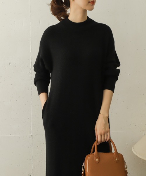 セール】畦モックネックニットワンピース∴（ワンピース）｜URBAN