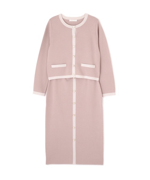 未使用級♡銀座グローバルスタイル ノーカラー セットアップ ヘリンボーン 未使用級♡銀座グローバルスタイル ノーカラー セットアップ