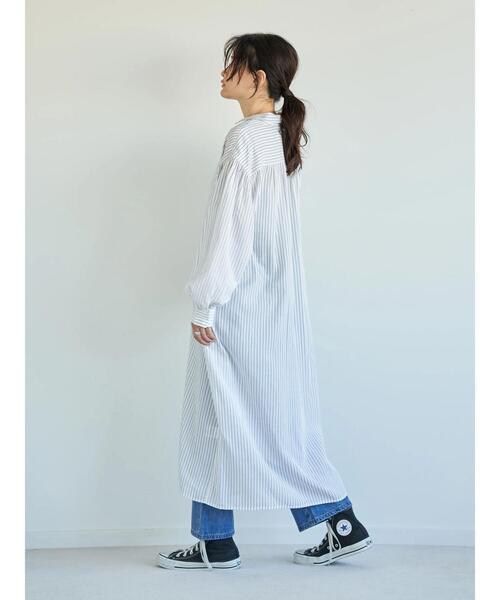 AMERICAN HOLIC(アメリカンホリック)の「バックギャザーシャツワンピース(シャツワンピース・レディース・オフホワイト/ピンク/ホワイト系その他6/ブルー系その他4・FREE)」の9枚目の写真