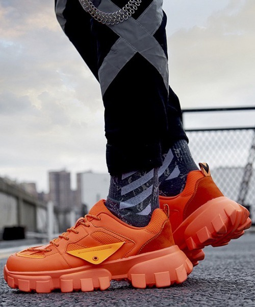 WESTBOY（ウエストボーイ）の「【WB ORIGINALS】Tech material platform dad sneakers（スニーカー・メンズ・ホワイト/ブラック/グリーン/オレンジ・40/41/42/44/39/43）」の4枚目の写真