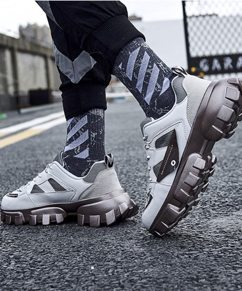 WESTBOY（ウエストボーイ）の「【WB ORIGINALS】Tech material platform dad sneakers（スニーカー・メンズ・ホワイト/ブラック/グリーン/オレンジ・40/41/42/44/39/43）」の10枚目の写真