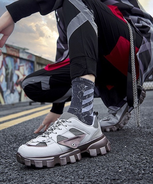 WESTBOY（ウエストボーイ）の「【WB ORIGINALS】Tech material platform dad sneakers（スニーカー・メンズ・ホワイト/ブラック/グリーン/オレンジ・40/41/42/44/39/43）」の20枚目の写真