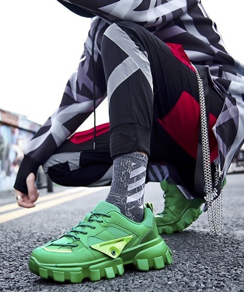WESTBOY（ウエストボーイ）の「【WB ORIGINALS】Tech material platform dad sneakers（スニーカー・メンズ・ホワイト/ブラック/グリーン/オレンジ・40/41/42/44/39/43）」の15枚目の写真