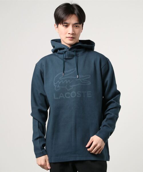 サンドブラストクロックスウェットパーカ ラコステ LACOSTE サンドブラストクロックスウェットパーカ