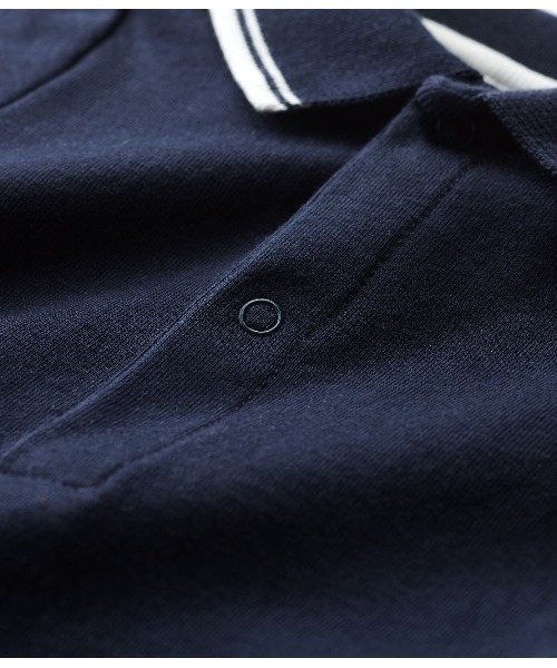 PETIT BATEAU(プチバトー)の「衿付き半袖ボディ(その他アンダーウェア/インナー・キッズ・ネイビー・6MONTH/18MONTH/12MONTH/24MONTH)」の3枚目の写真