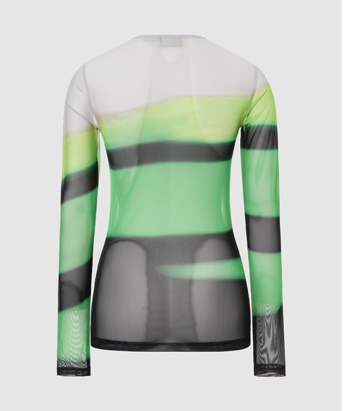 DRIES VAN NOTEN（ドリスヴァンノッテン）の「HASTE PR 2627 W.K.JERSEY（Tシャツ/カットソー・レディース・レッド/グリーン・SMALL/X-SMALL）」の3枚目の写真