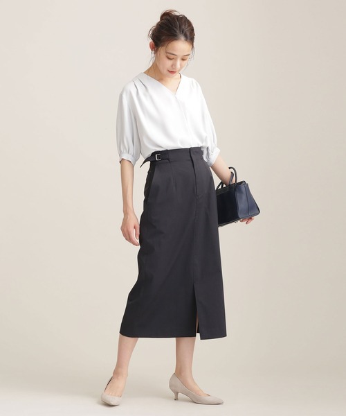 サイドパーツディテールスカート グレー 36サイズ