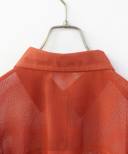 Avvenente(アベネンテ)の「【Avvenente】メッシュオーバーシャツ(シャツ/ブラウス・レディース・ブラック/ライトベージュ/テラコッタ・M)」の14枚目の写真