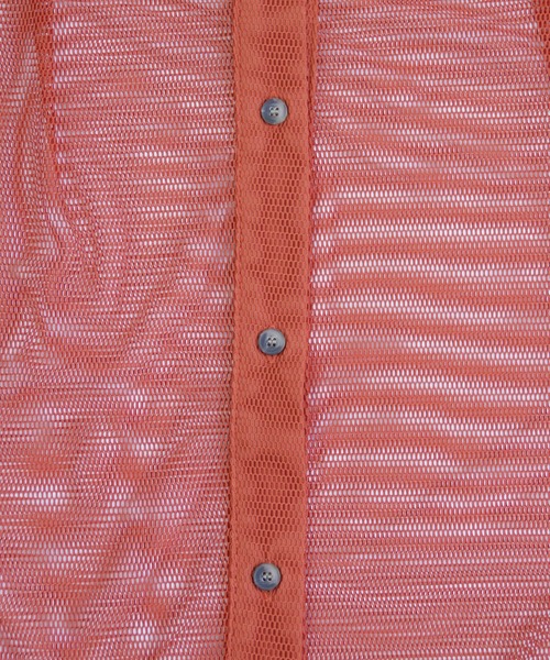 Avvenente(アベネンテ)の「【Avvenente】メッシュオーバーシャツ(シャツ/ブラウス・レディース・ブラック/ライトベージュ/テラコッタ・M)」の8枚目の写真