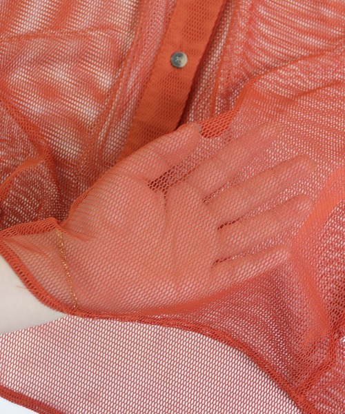 Avvenente(アベネンテ)の「【Avvenente】メッシュオーバーシャツ(シャツ/ブラウス・レディース・ブラック/ライトベージュ/テラコッタ・M)」の12枚目の写真