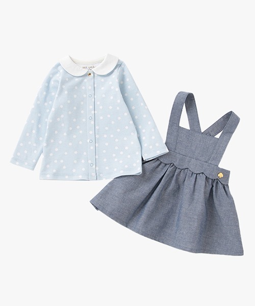 kate spade new york kids（ケイトスペードニューヨーク）の「レイエット クラウドドットトップ＆スカートセット（その他ベビーウェア・キッズ・サックスブルー・90cm/80ｃｍ/70cm）」の4枚目の写真