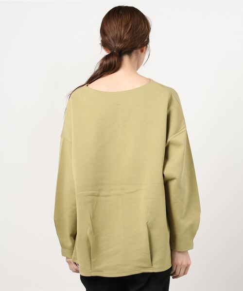 nougatine（ヌガティーヌ）の「【nougatine】ダンボールキーネックタックプルオーバー（スウェット・レディース・カーキ/パープル・FREE）」の4枚目の写真