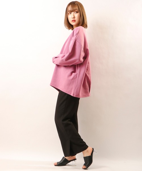 nougatine（ヌガティーヌ）の「【nougatine】ダンボールキーネックタックプルオーバー（スウェット・レディース・カーキ/パープル・FREE）」の11枚目の写真