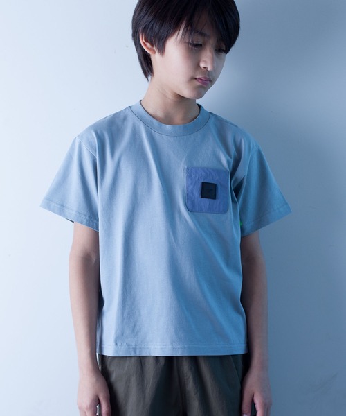 瞬足（シュンソク）の「瞬足/キッズ/アームスウィングワッペンTee/SSA3010（Tシャツ/カットソー・キッズ・ブラック/サックスブルー/オレンジ/ホワイト/ミント・L/S/M/XL）」の4枚目の写真