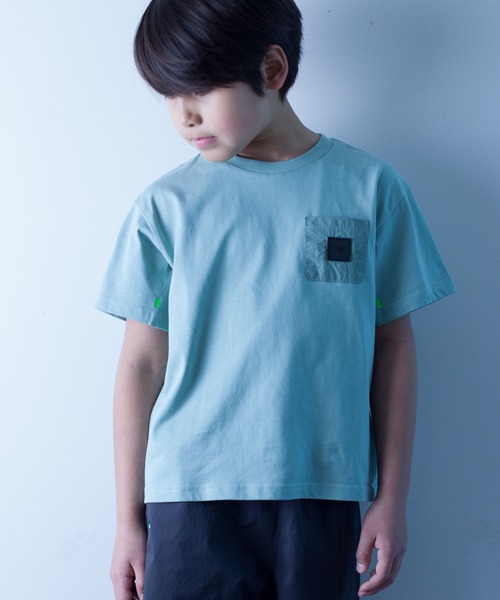 瞬足（シュンソク）の「瞬足/キッズ/アームスウィングワッペンTee/SSA3010（Tシャツ/カットソー・キッズ・ブラック/サックスブルー/オレンジ/ホワイト/ミント・L/S/M/XL）」の3枚目の写真