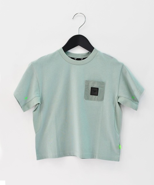 瞬足（シュンソク）の「瞬足/キッズ/アームスウィングワッペンTee/SSA3010（Tシャツ/カットソー・キッズ・ブラック/サックスブルー/オレンジ/ホワイト/ミント・L/S/M/XL）」の14枚目の写真