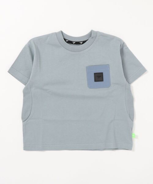 瞬足（シュンソク）の「瞬足/キッズ/アームスウィングワッペンTee/SSA3010（Tシャツ/カットソー・キッズ・ブラック/サックスブルー/オレンジ/ホワイト/ミント・L/S/M/XL）」の20枚目の写真