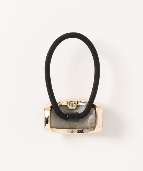 ma chere Cosette?(マシェールコゼット)の「マーブルアクリルカーブヘアゴム(ヘアゴム・レディース・ベージュ/ブラウン/グレー・FREE)」の9枚目の写真