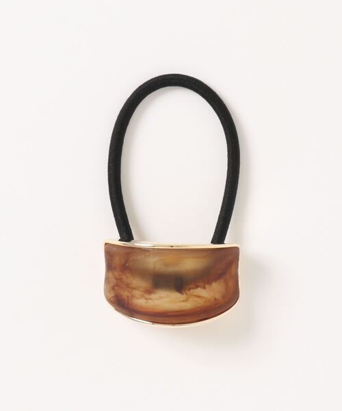 ma chere Cosette?(マシェールコゼット)の「マーブルアクリルカーブヘアゴム(ヘアゴム・レディース・ベージュ/ブラウン/グレー・FREE)」の6枚目の写真