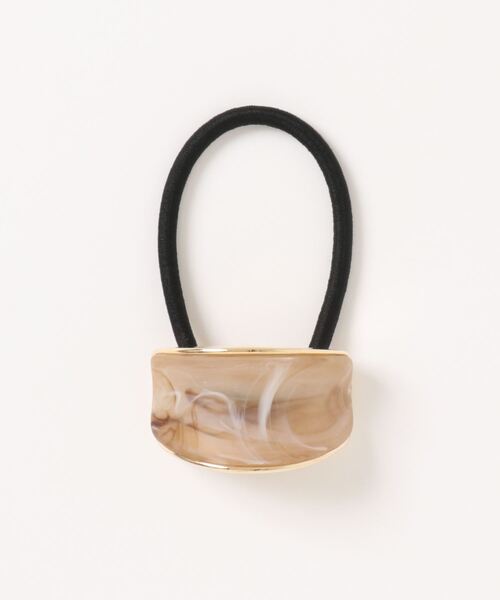 ma chere Cosette?(マシェールコゼット)の「マーブルアクリルカーブヘアゴム(ヘアゴム・レディース・ベージュ/ブラウン/グレー・FREE)」の7枚目の写真